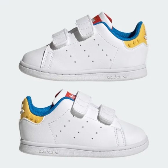 Adidas Stan Smith x Lego Baby Sneaker Shoes White /  Pantone - Picture 1 of 4